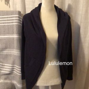 LULULEMON • Draped Sweater Hoodie. Navy. Sz4
